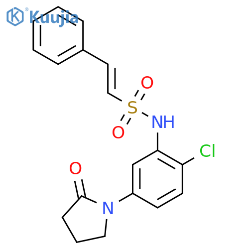 N-[2-chloro-5-(2-oxopyrrolidin-1-yl)phenyl]-2-phenylethene-1-sulfonamide structure