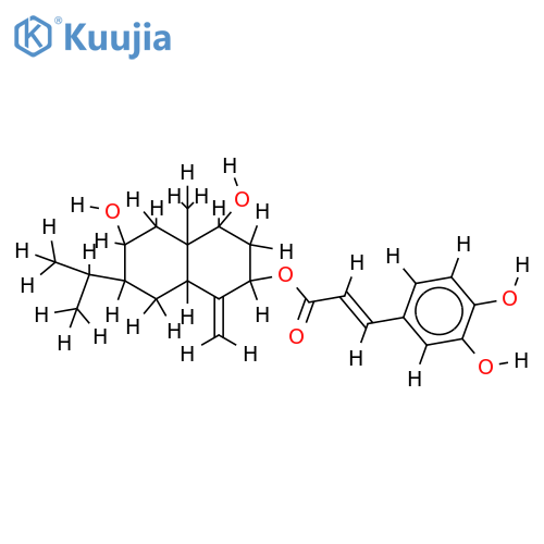 3beta-O-caffeoyl-1beta,8alpha-dihydroxyeudesm-4(15)-ene structure