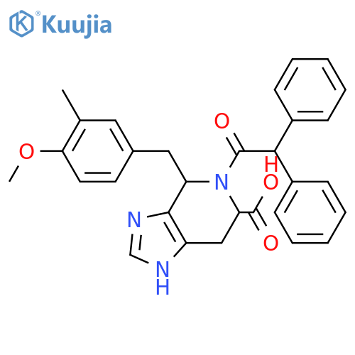 1H-Imidazo[4,5-c]pyridine-6-carboxylicacid,5-(2,2-diphenylacetyl)-4,5,6,7-tetrahydro-1-[(4-methoxy-3-methylphenyl)methyl]- structure