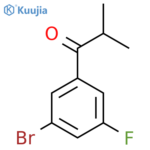 1-(3-Bromo-5-fluorophenyl)-2-methylpropan-1-one structure