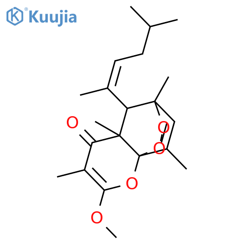 3,8a-Etheno-5H-pyrano[2,3-c]-1,2-dioxin-5-one, 4-[(1E)-1,4-dimethyl-1-penten-1-yl]-3,4,4a,8a-tetrahydro-7-methoxy-3,4a,6,9-tetramethyl-, (3R,4R,4aS,8aS)-rel- structure
