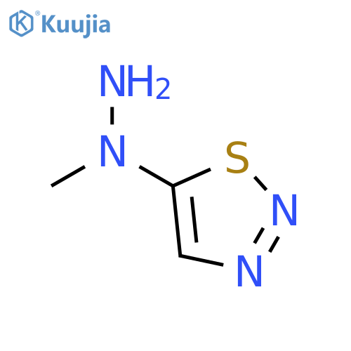 5-(1-methylhydrazin-1-yl)-1,2,3-thiadiazole structure