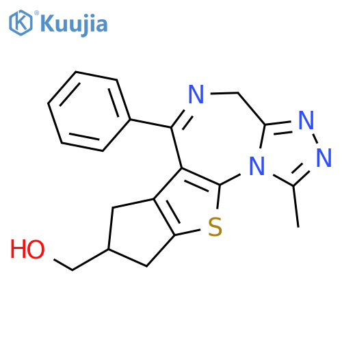 4H,7H-CYCLOPENTA[4,5]THIENO[3,2-F][1,2,4]TRIAZOLO[4,3-A][1,4]DIAZEPINE-8-METHANOL, 8,9-DIHYDRO-1-METHYL-6-PHENYL- structure