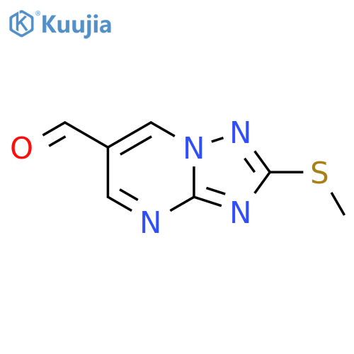 2-(Methylsulfanyl)-1,2,4triazolo1,5-apyrimidine-6-carbaldehyde structure