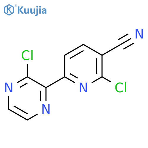 2-Chloro-6-(3-chloropyrazin-2-yl)pyridine-3-carbonitrile structure