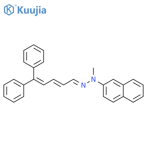 2,4-Pentadienal, 5,5-diphenyl-, methyl-2-naphthalenylhydrazone structure