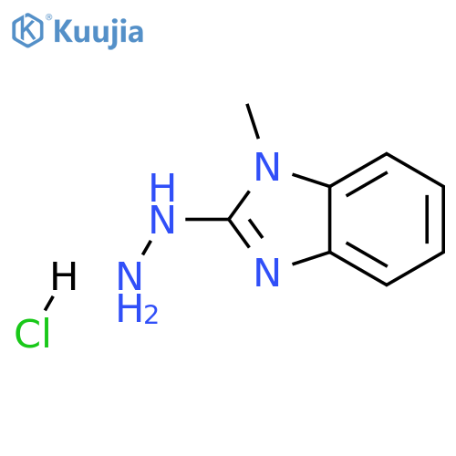 2-hydrazinyl-1-methyl-1H-1,3-benzodiazole hydrochloride structure