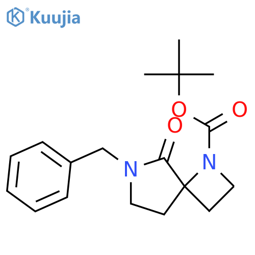 1,6-Diazaspiro[3.4]octane-1-carboxylic acid, 5-oxo-6-(phenylMethyl)-, 1,1-diMethylethyl ester structure