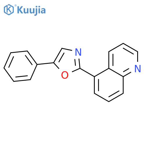 5-phenyl-2-quinolin-5-yl-1,3-oxazole structure