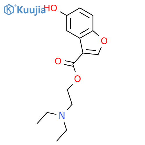 3-Benzofurancarboxylic acid, 5-hydroxy-, 2-(diethylamino)ethyl ester structure