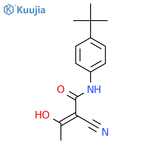 2-Butenamide, 2-cyano-N-[4-(1,1-dimethylethyl)phenyl]-3-hydroxy- structure