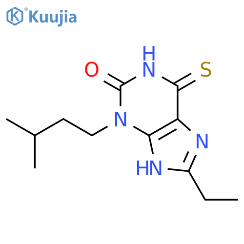 2H-Purin-2-one, 8-ethyl-1,3,6,7-tetrahydro-3-(3-methylbutyl)-6-thioxo- structure