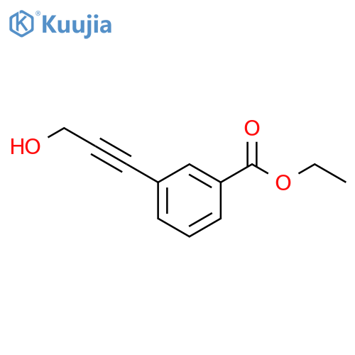 Benzoic acid, 3-(3-hydroxy-1-propynyl)-, ethyl ester structure