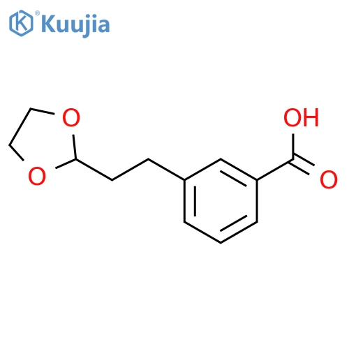 Benzoic acid, 3-[2-(1,3-dioxolan-2-yl)ethyl]- structure