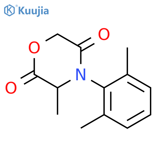 2,5-Morpholinedione, 4-(2,6-dimethylphenyl)-3-methyl- structure