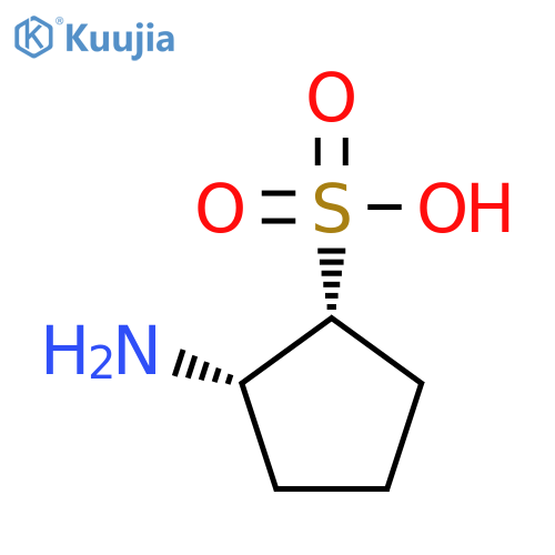 rac-(1R,2S)-2-aminocyclopentane-1-sulfonic acid structure