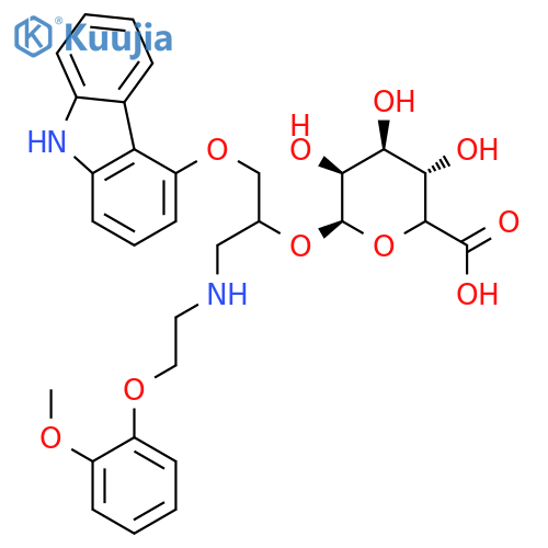 Carvedilol β-D-Glucuronide (mixture of diasteromers) structure