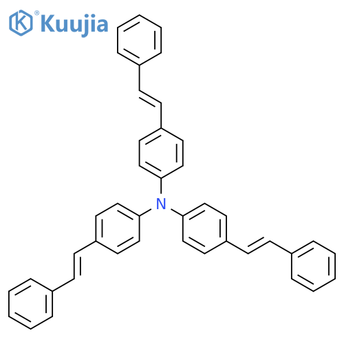 Benzenamine, 4-(2-phenylethenyl)-N,N-bis[4-(2-phenylethenyl)phenyl]- structure