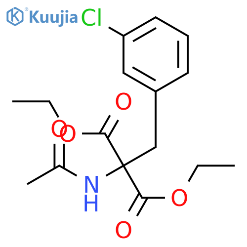 diethyl 2-acetamido-2-[(3-chlorophenyl)methyl]propanedioate structure