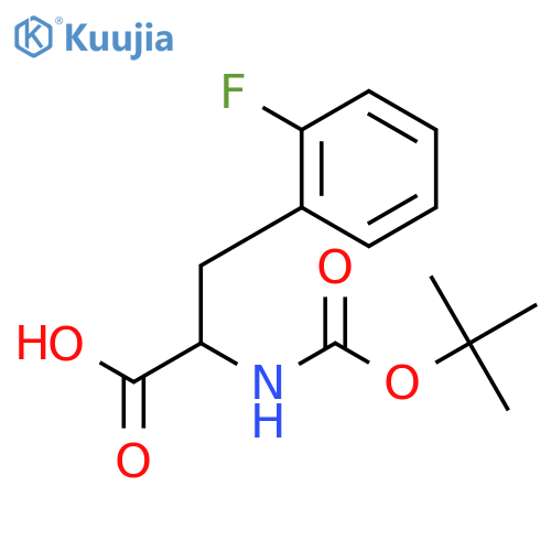 Boc-2-fluoro-L-phenylalanine structure