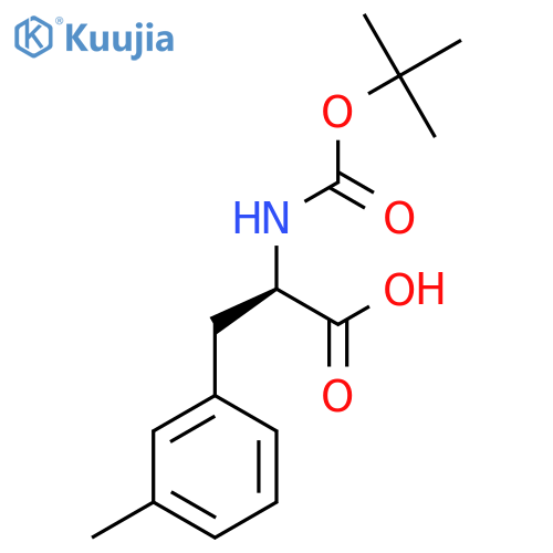 (2R)-2-(tert-butoxycarbonylamino)-3-(m-tolyl)propanoic acid structure