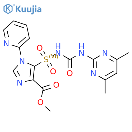 Methyl 5-[[[[(4,6-dimethyl-2-pyrimidinyl)amino]carbonyl]amino]sulfonyl]-1-(2-pyridinyl)-1H-imidazole-4-carboxylate  structure