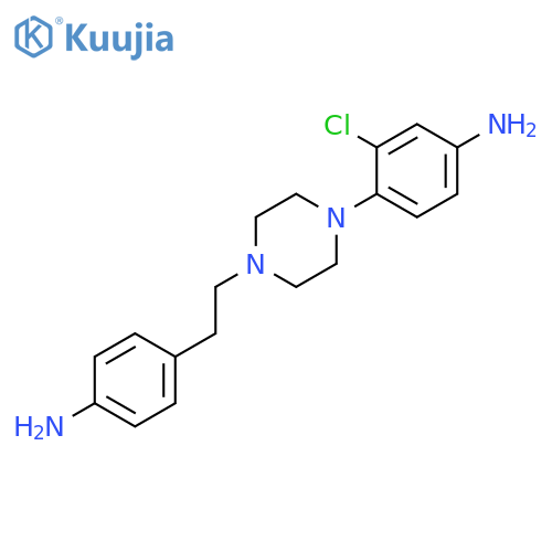 Benzenamine, 4-[4-[2-(4-aminophenyl)ethyl]-1-piperazinyl]-3-chloro- structure