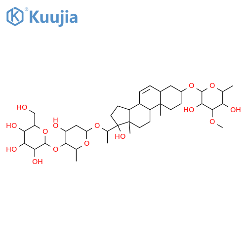 b-D-Galactopyranoside, (3b,5a,20S)-20-[(2,6-dideoxy-4-O-b-D-glucopyranosyl-b-D-arabino-hexopyranosyl)oxy]-17-hydroxypregn-6-en-3-yl6-deoxy-3-O-methyl- (9CI) structure