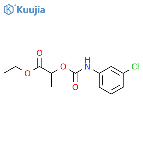 Propanoic acid,2-[[[(3-chlorophenyl)amino]carbonyl]oxy]-, ethyl ester structure