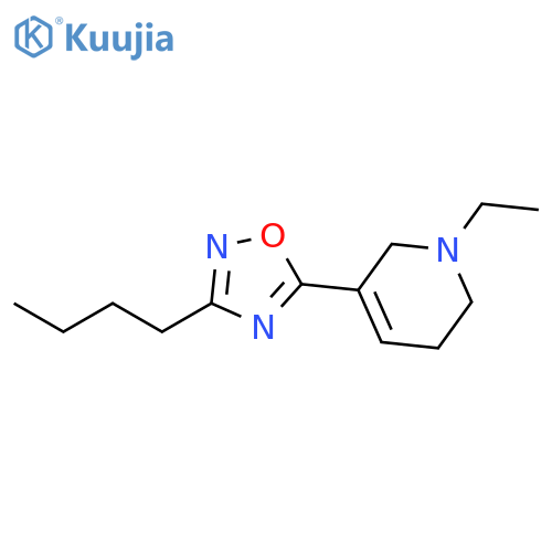 Pyridine, 3-(3-butyl-1,2,4-oxadiazol-5-yl)-1-ethyl-1,2,5,6-tetrahydro- structure