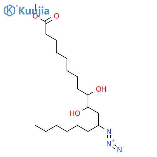 Octadecanoic acid, 12-azido-9,10-dihydroxy-, methyl ester structure