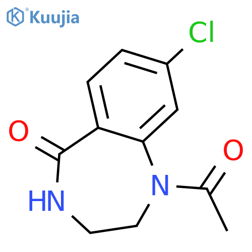 5H-1,4-Benzodiazepin-5-one, 1-acetyl-8-chloro-1,2,3,4-tetrahydro- structure