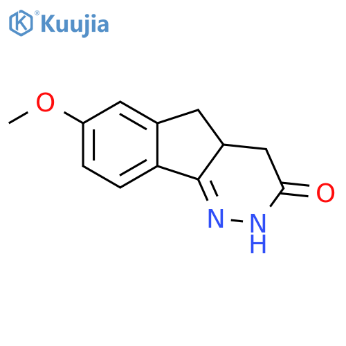 3H-Indeno[1,2-c]pyridazin-3-one, 2,4,4a,5-tetrahydro-7-methoxy- structure