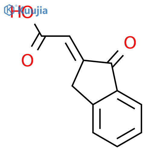 2-(1,3-Dihydro-1-oxo-2h-inden-2-ylidene)acetic acid structure