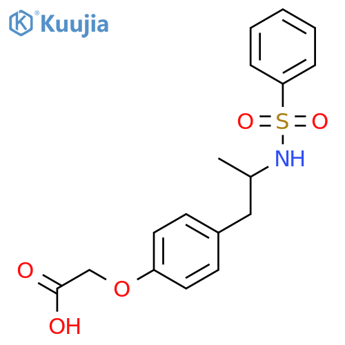Acetic acid, [4-[2-[(phenylsulfonyl)amino]propyl]phenoxy]-, (±)- structure