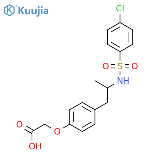Acetic acid, [4-[2-[[(4-chlorophenyl)sulfonyl]amino]propyl]phenoxy]-, (+)- structure
