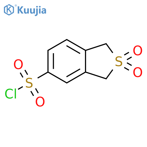 2,2-dioxo-1,3-dihydro-2lambda6-benzothiophene-5-sulfonyl chloride structure