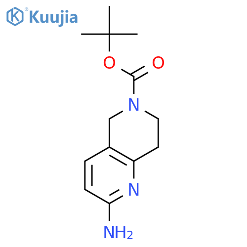 1,1-dimethylethyl 2-amino-7,8-dihydro-1,6-naphthyridine-6(5H)-carboxylate structure