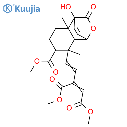 4-Hydroxy-2,11,13-clerodatrien-18,1-olide-15,16,17-trioic acid; (1β,4α,5α,8βH,11E,13Z)-form, Tri-Me ester structure