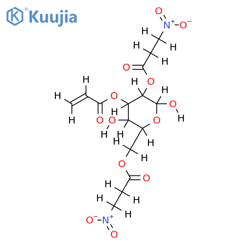 3-O-acryloyl-2,6-di-O-[3-nitropropanoyl]-alpha-D-glucopyranose structure