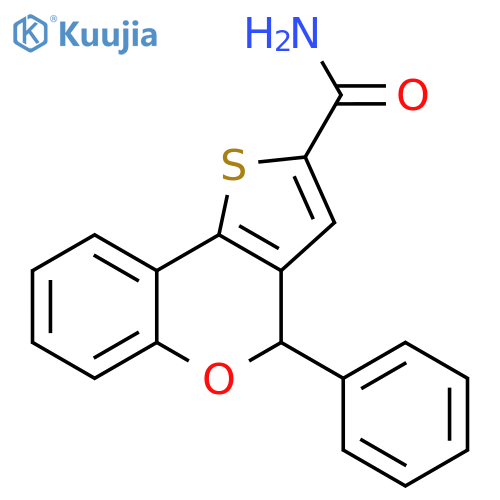 4H-Thieno[3,2-c][1]benzopyran-2-carboxamide,4-phenyl- structure