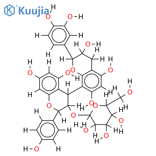 afzelechin-(4alpha->8)-catechin-3-O-beta-glucopyranoside structure