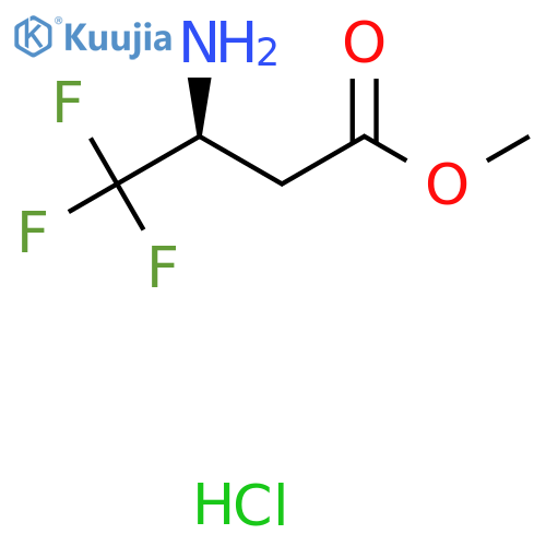 methyl (3S)-3-amino-4,4,4-trifluorobutanoate hydrochloride structure