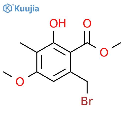 Methyl 6-(bromomethyl)-2-hydroxy-4-methoxy-3-methylbenzoate structure