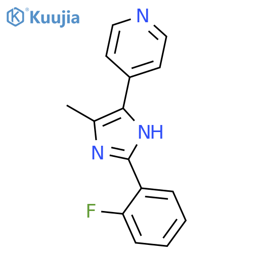 Pyridine, 4-[2-(2-fluorophenyl)-5-methyl-1H-imidazol-4-yl]- structure
