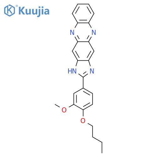 1H-Imidazo[4,5-b]phenazine, 2-(4-butoxy-3-methoxyphenyl)- structure