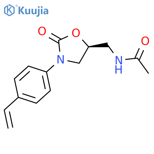 Acetamide, N-[[(5S)-3-(4-ethenylphenyl)-2-oxo-5-oxazolidinyl]methyl]- structure