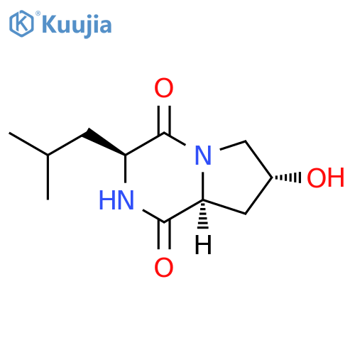 Cyclo(L-Leu-trans-4-hydroxy-L-Pro) structure