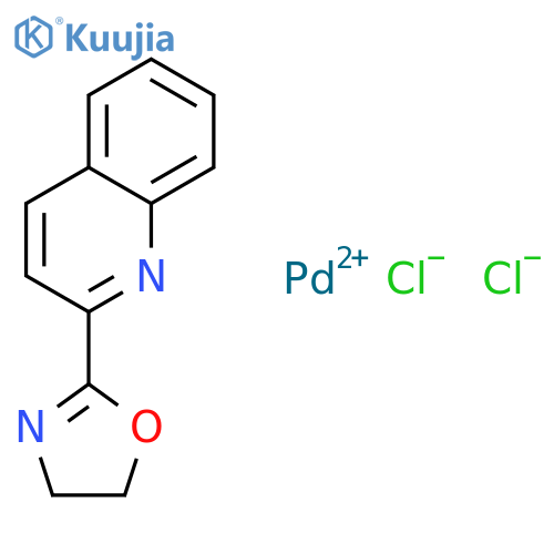 Dichloro[2-(4,5-dihydro-2-oxazolyl)quinoline]palladium(II) structure