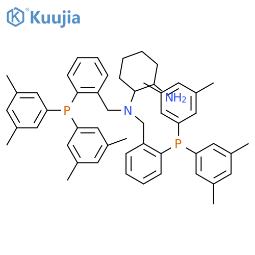(1R,2R)-N1,N1-Bis(2-(bis(3,5-dimethylphenyl)-phosphino)benzyl)cyclohexane-1,2-diamine structure